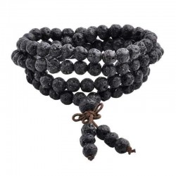 Pulsera Mala de Piedra de Lava